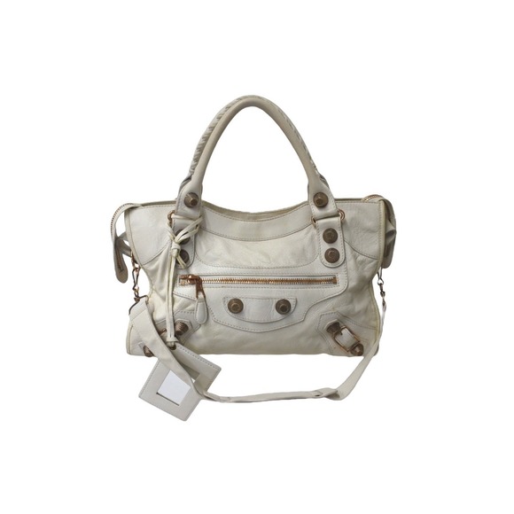 Balenciaga Handbags - BALENCIAGA The Giant City Handbag White Calfskin